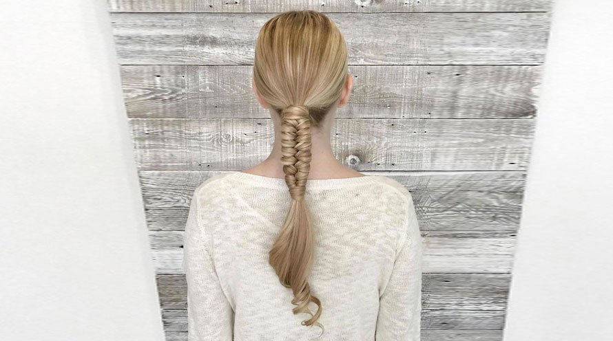 fishtail braid ponytail